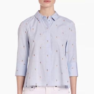Equipment Femme Pineapple Embroidered Esme Shirt